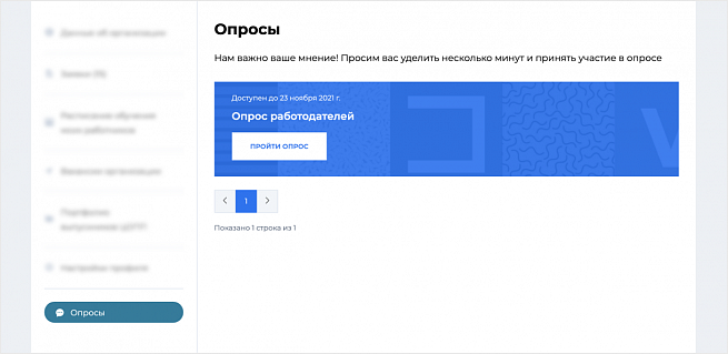 Запуск опросов на целевую аудиторию платформы. Прохождение опроса пользователями.